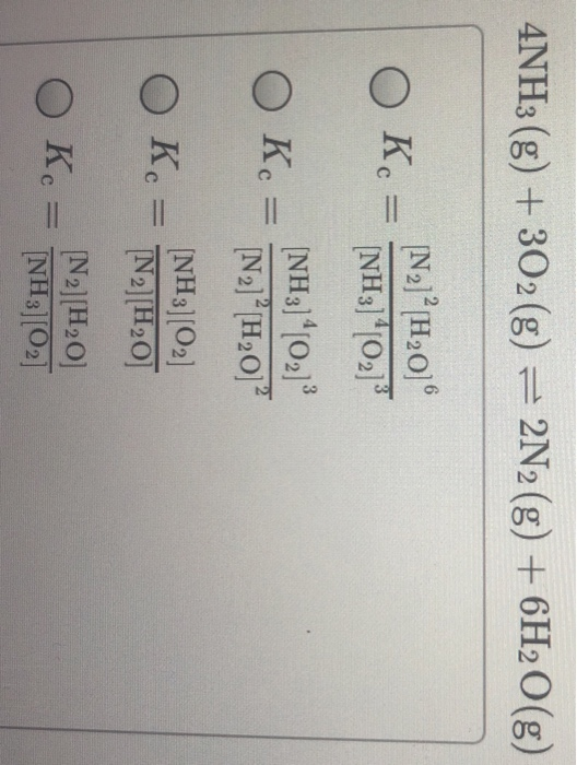 Solved Select The Equilibrium Expression For Each Of The Chegg Com