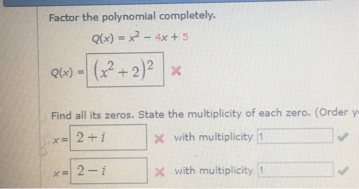 Solved Factor The Polynomial Completely Q X X2 4x 5 Find Chegg Com