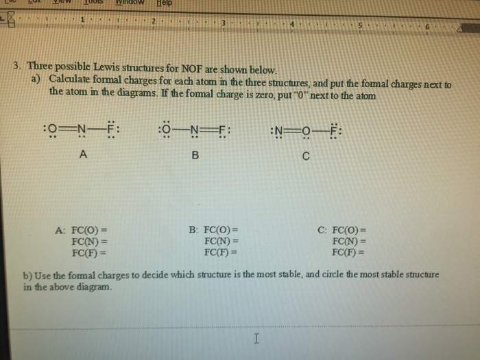 nof lewis structure with charges