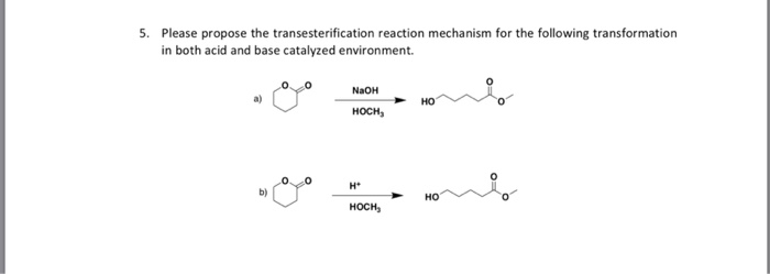 transesterification mechanism
