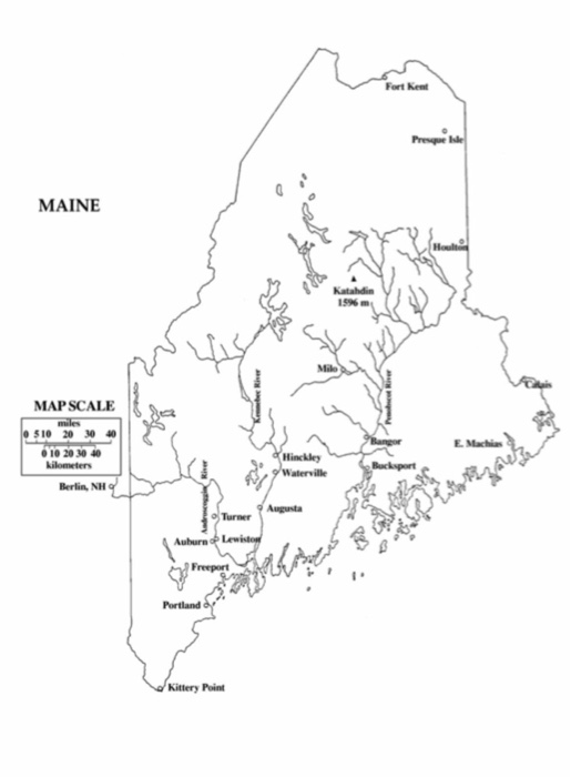 Solved Fort Kent Maine Male Map Scale Miles 510 20 30 40