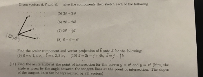 Give The Components Then Sketch Each Of The Following Chegg Com