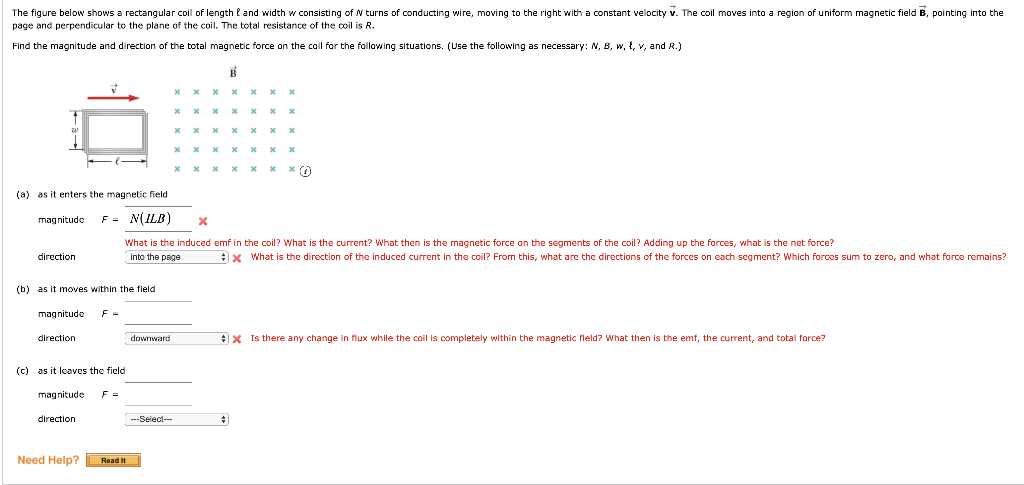 Solved The Figure Below Shows A Rectangular Coil Of Lengt Chegg Com