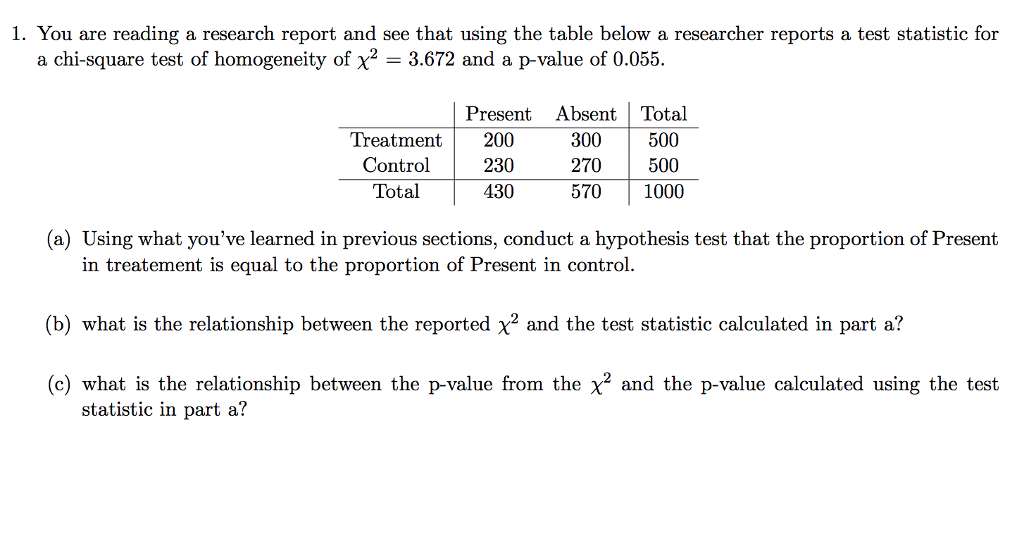 Solved 1 You Are Reading A Research Report And See That