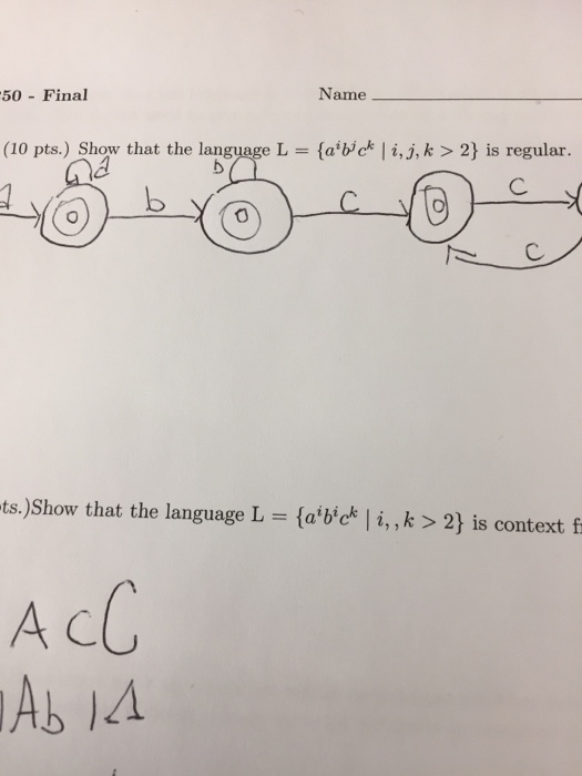 Solved Show That The Language L A I B J C K I J K Chegg Com