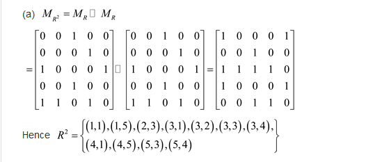 1 (a) Mg MRD M 0 0 1 0 01 Γο 0 1 0 0] [1 0 0 0 1 000 1 0 0 0 01 0 0 0 0 0 =| 1 0 0 0 11011 0 0 0 1-1 1 001 0 0 0 0 0 01 0 0 0