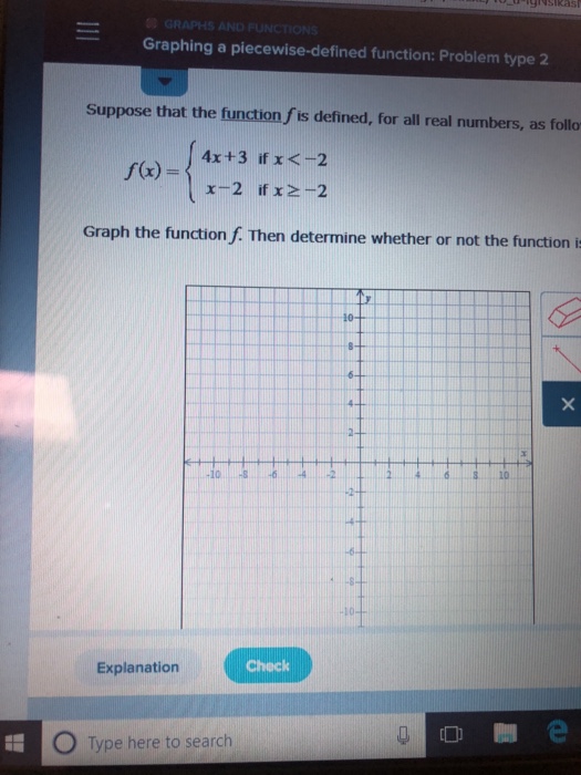 Graphs And Graphing A Piecewise Defined Function Chegg Com