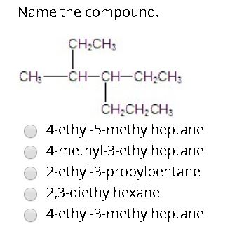 ...compound.CH2CH3 CHCH-ÇH-CH2CH CH2CH2CH3 4-ethyl-5-methylheptane 4-methyl...