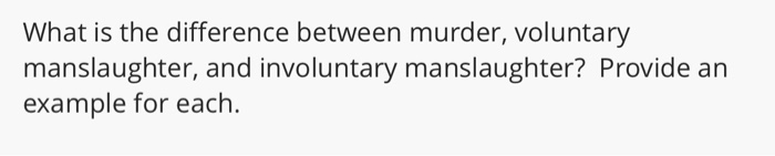 Involuntary manslaughter problem question answer image