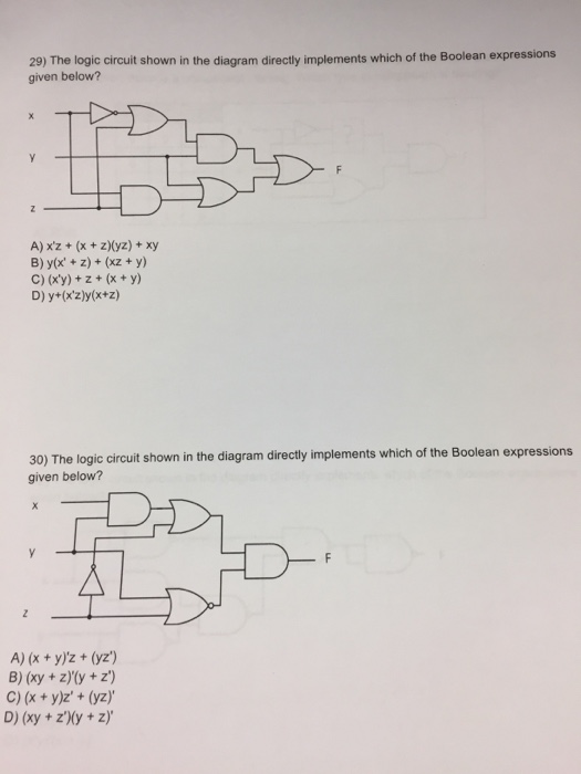 Solved  The Logic Circuit Shown In The Diagram Directly Im