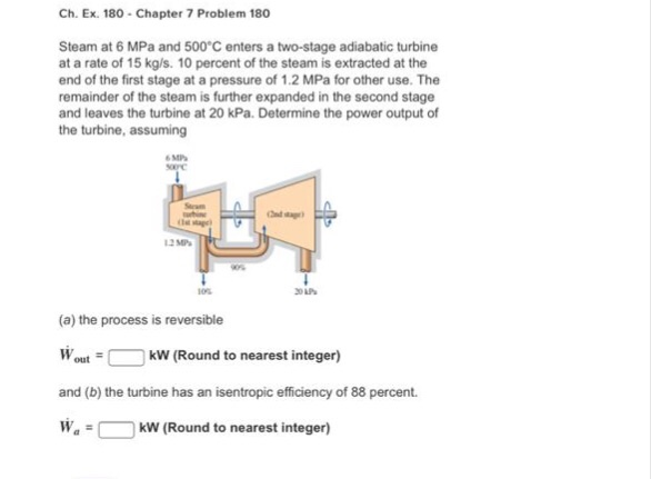 Ch Ex 180 Chapter 7 Problem 180 Steam At 6 Mpa And Chegg Ch Ex 180 Chapter 7 Problem 180 Steam At 6 Mpa And Chegg