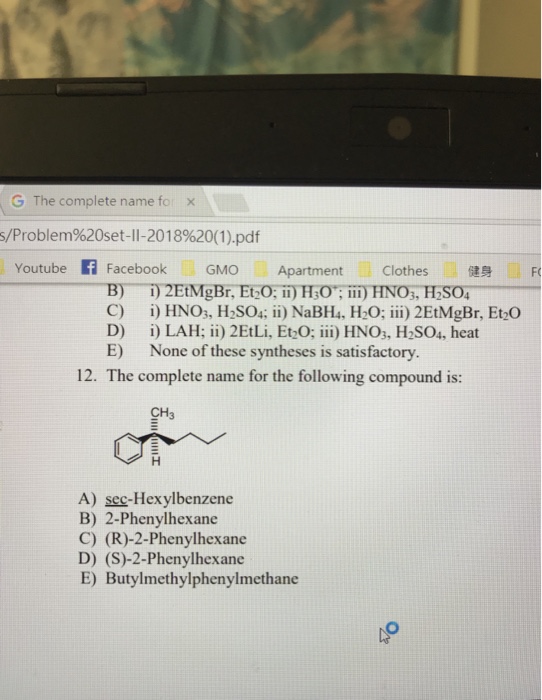 Solved G The Complete Name Fo S Problem set 11 1 8 2 Chegg Com