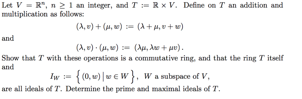 Solved Let V R N 1 An Integer And T R X V Define On T Chegg Com
