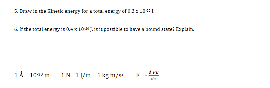 Solved 1 Below Is A Hypothetical Potential Energy For Two Chegg Com