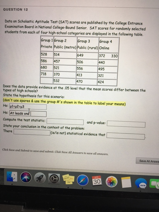 Solved) - Table 2.9 gives data on mean Scholastic Aptitude Test (SAT)  scores - (1 Answer)