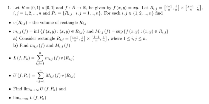 Solved 1 Let R 0 1 X 0 1 And F Rr Be Given By F Chegg Com