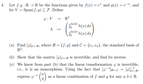 Let F G R R Be The Functions Given By F X E X Chegg Com