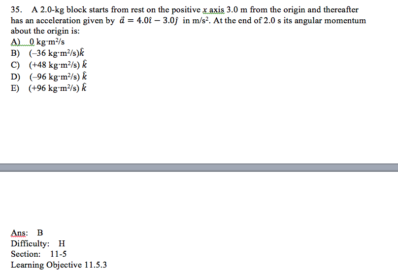 Solved 35 A 2 0 Kg Block Starts From Rest On The Positiv Chegg Com