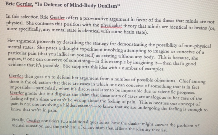 Substance dualism image