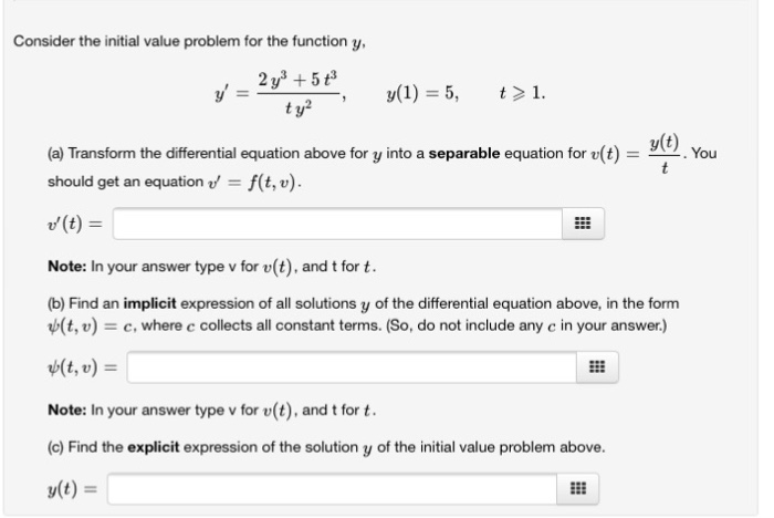 Solved Consider The Initial Value Problem For The Functio Chegg Com