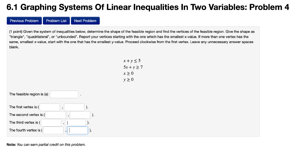 Solved 61 Graphing Systems Of Linear Inequalities In Two