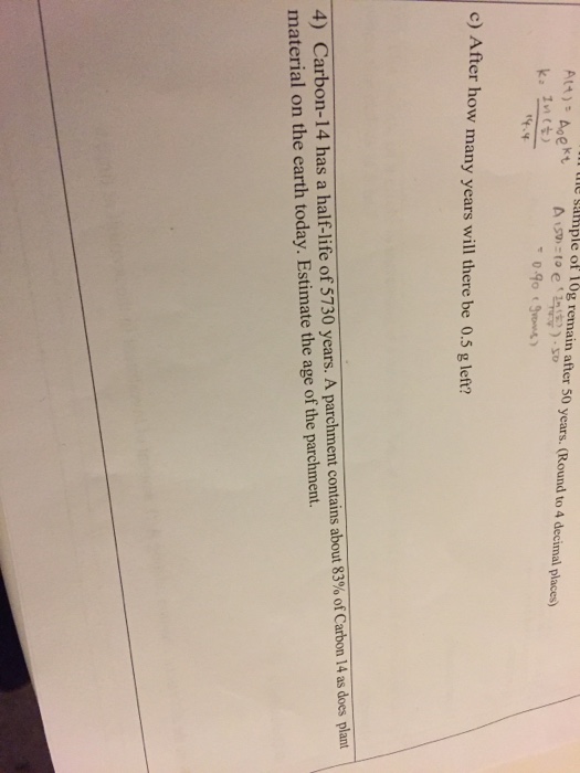 If a sample originally had 120 atoms of carbon-14, how many atoms will remain after 16,110 years? picture