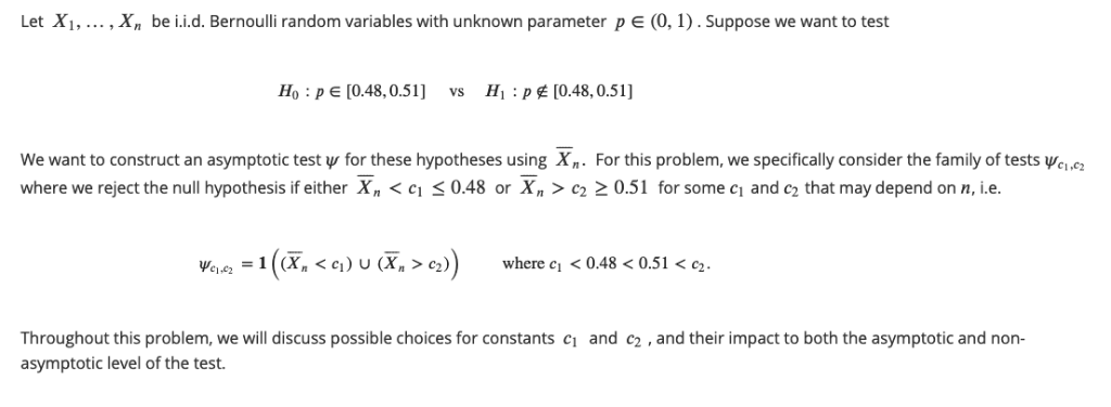 Solved Let Xi Be I I D Bernoulli Random Variabl Chegg Com