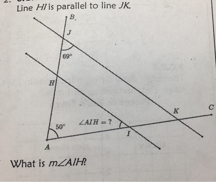 Solved Line Hi Is Parallel To Line Jk What Is M Angle Chegg Com