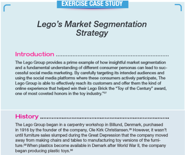 Solved EXERCISE CASE Lego's Market |