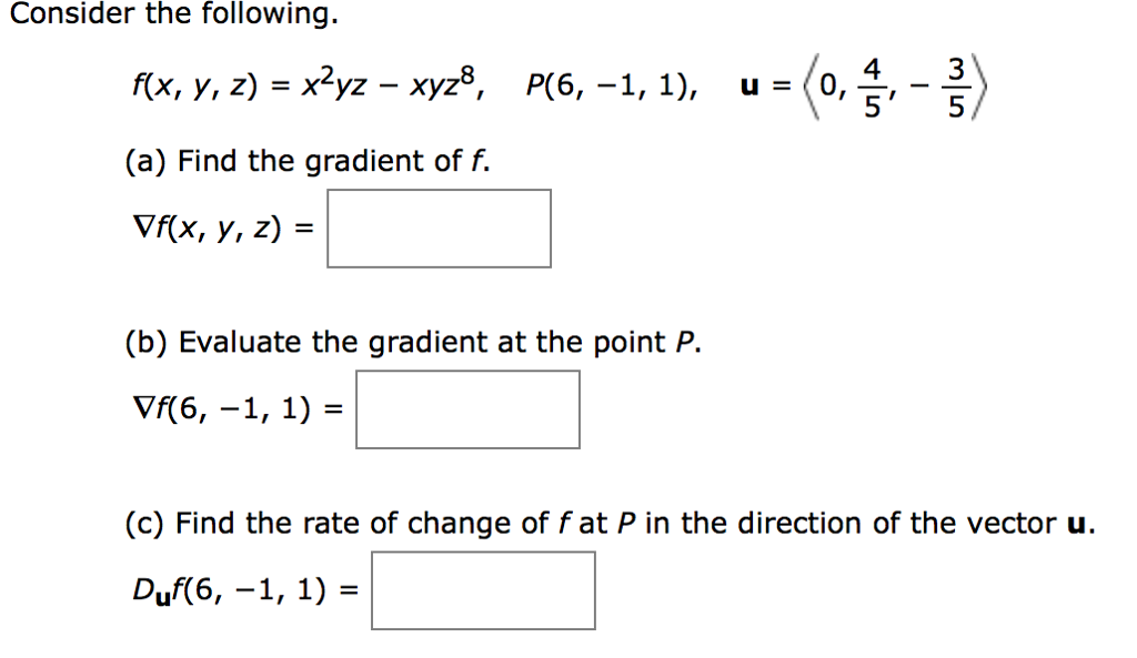 Solved Consider The Following 4 5 3 5 F X Y Z X2yz Chegg Com