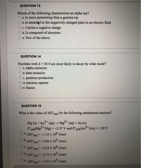 Solved Question 13 Which Of The Following Characterizes A Chegg Com