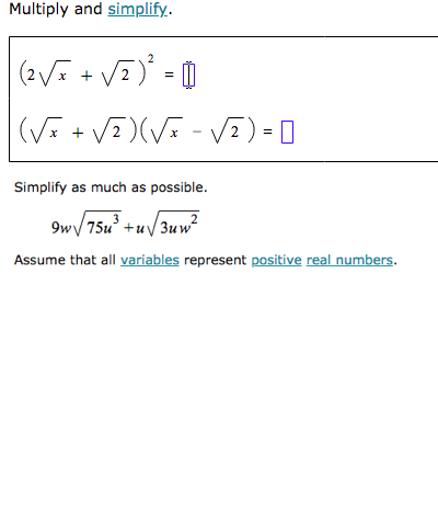 Multiply And Simplify Assume That All Variables Chegg 