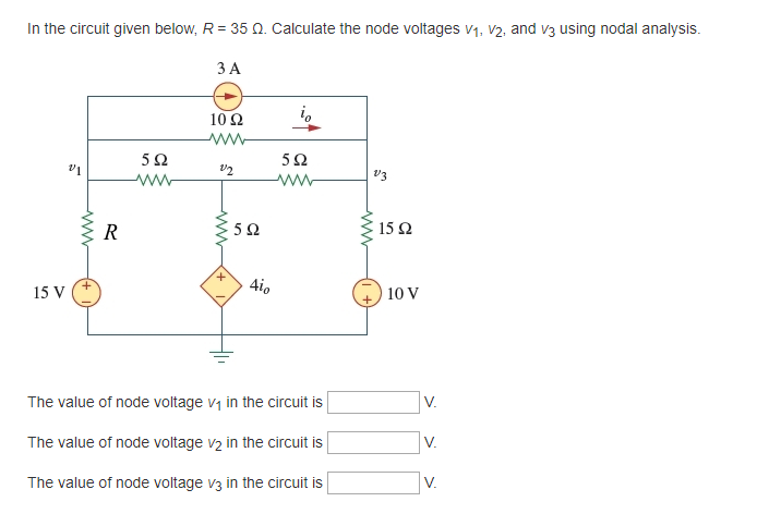 In The Circuit Given Below R 35 W Calculate The Chegg 