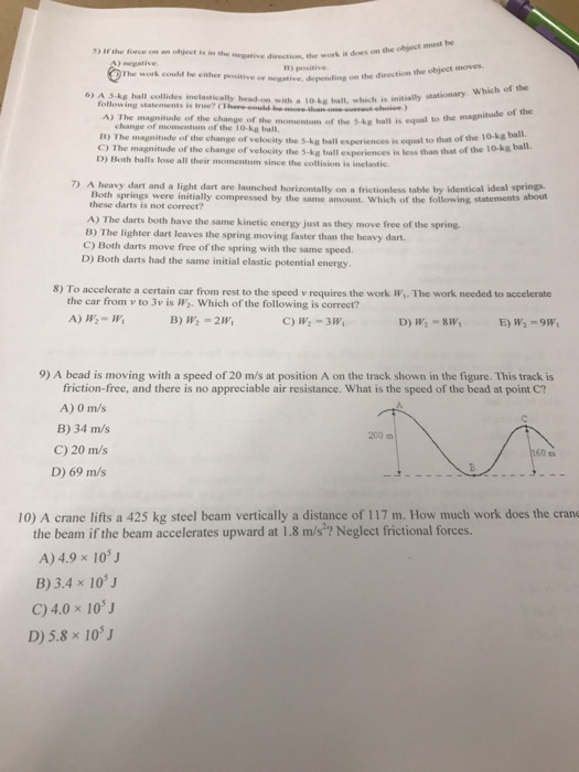 A Bead Is Moving With A Speed Of 20 M S At Position A Chegg 