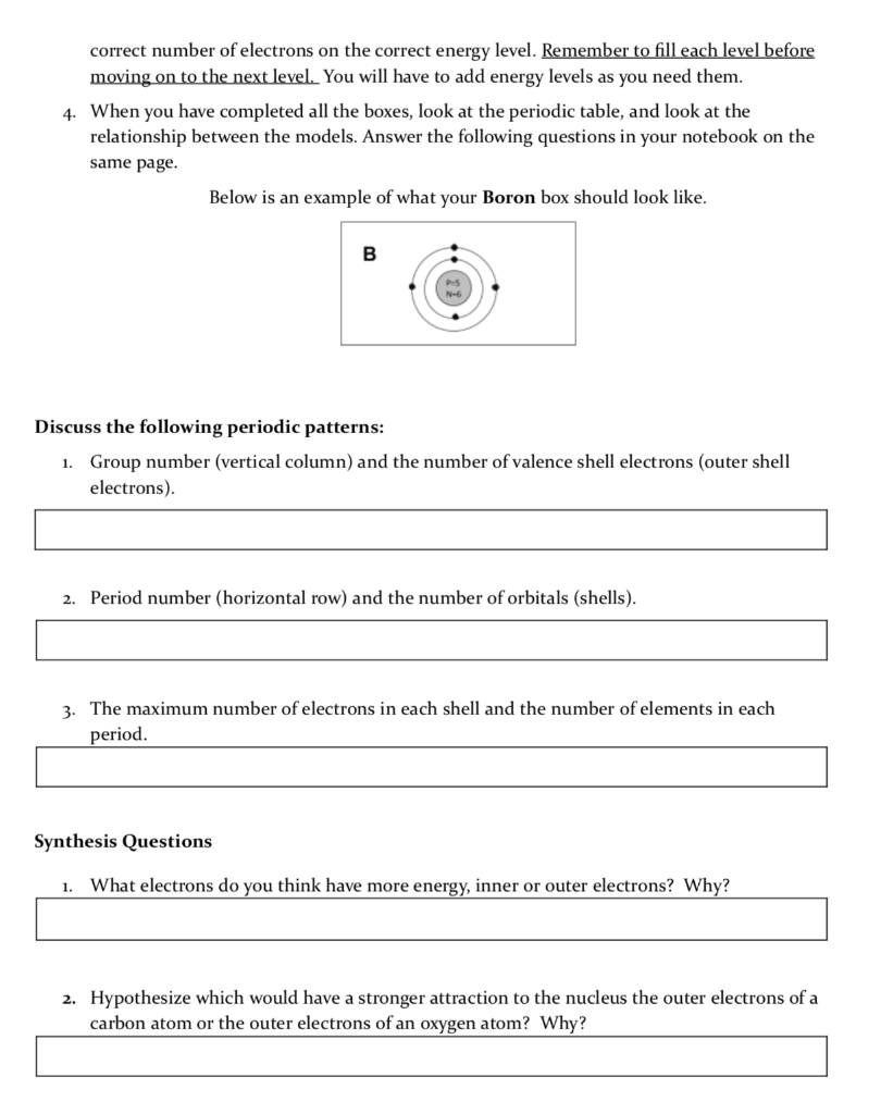 Solved Name Date Period Making Bohr Models Atomic Structure Regarding Bohr Atomic Models Worksheet Answers