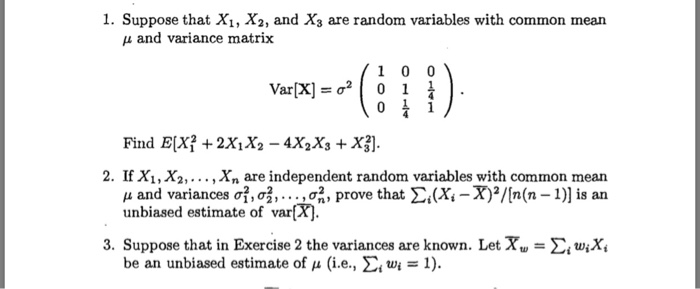 Solved 1 Suppose That X1 X2 And Xs Are Random Variable Chegg Com