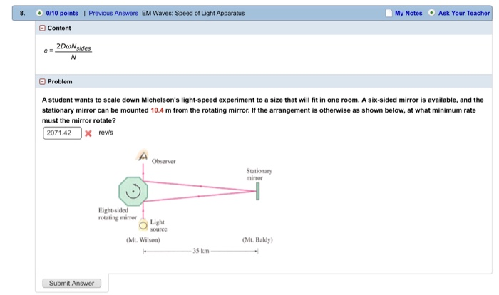 Solved 8 10 Points I Previous Answers Em Waves Sd O 10 Points I Previous Answers Em Waves