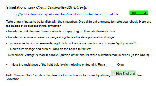 Circuit Construction Kit: DC - Virtual Lab - Series Circuit, Parallel  Circuit