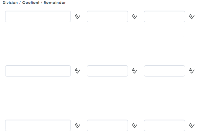 Division /Quotient Remainder