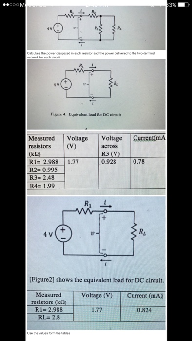 Solved Calculate The Power Dissipated In Each Resistor An Chegg Com