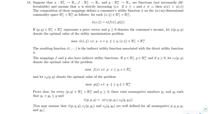 14 Suppose That U R R F R R And G R Chegg Com