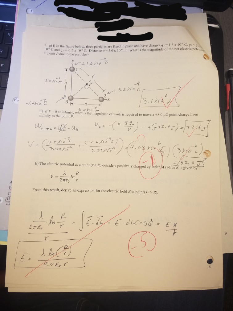 O O In The Figure Below Threeparticles Are Fixed Chegg Com