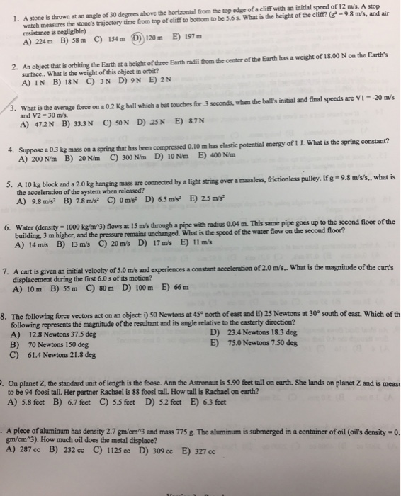 Solved What Is The Average Force Of A 0 2 Kg Ball Which A Chegg Com