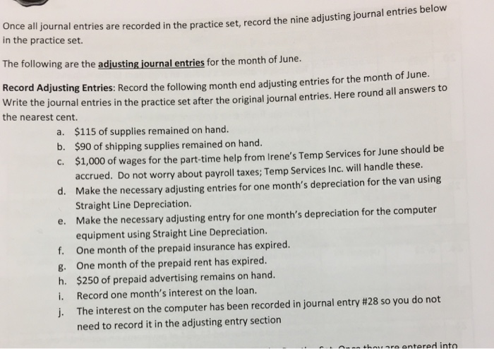 Solved Once all journal entries are recorded in the practice 