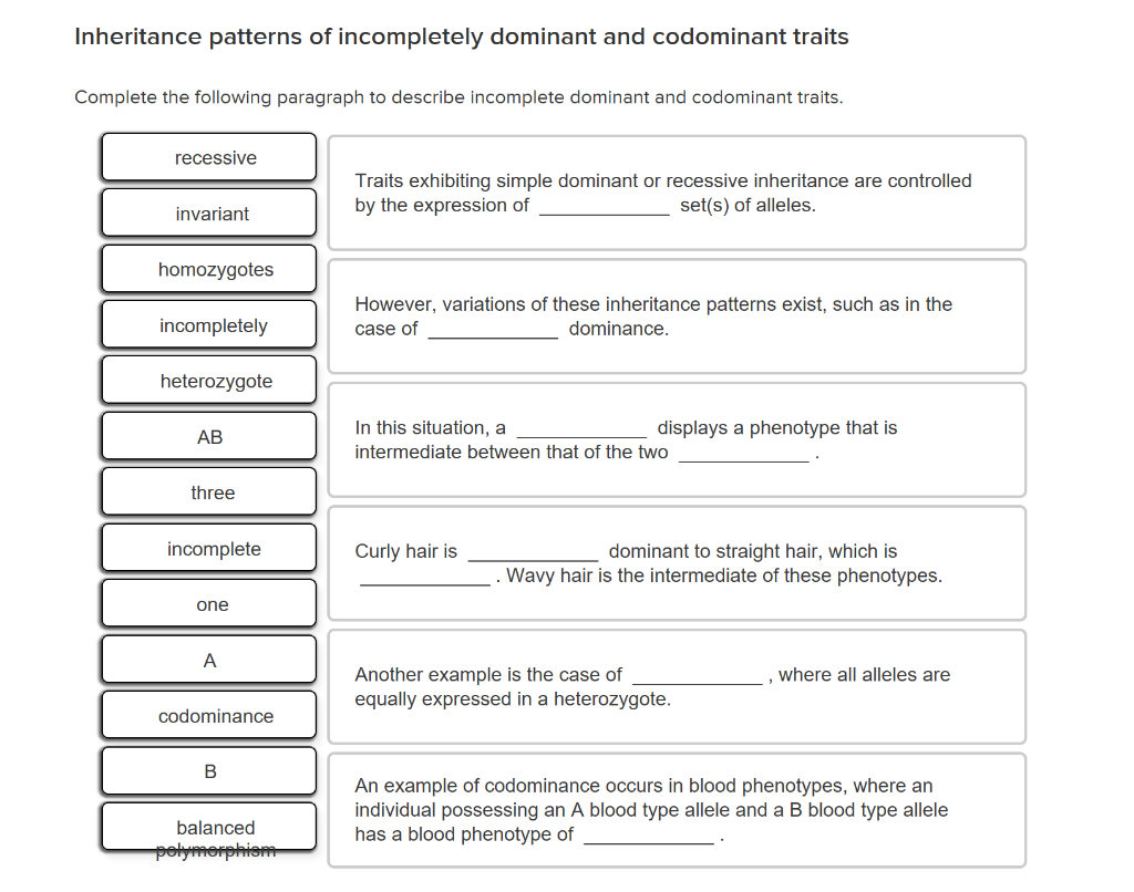 Solved Codominance And Blood Types Complete The Following Chegg Com