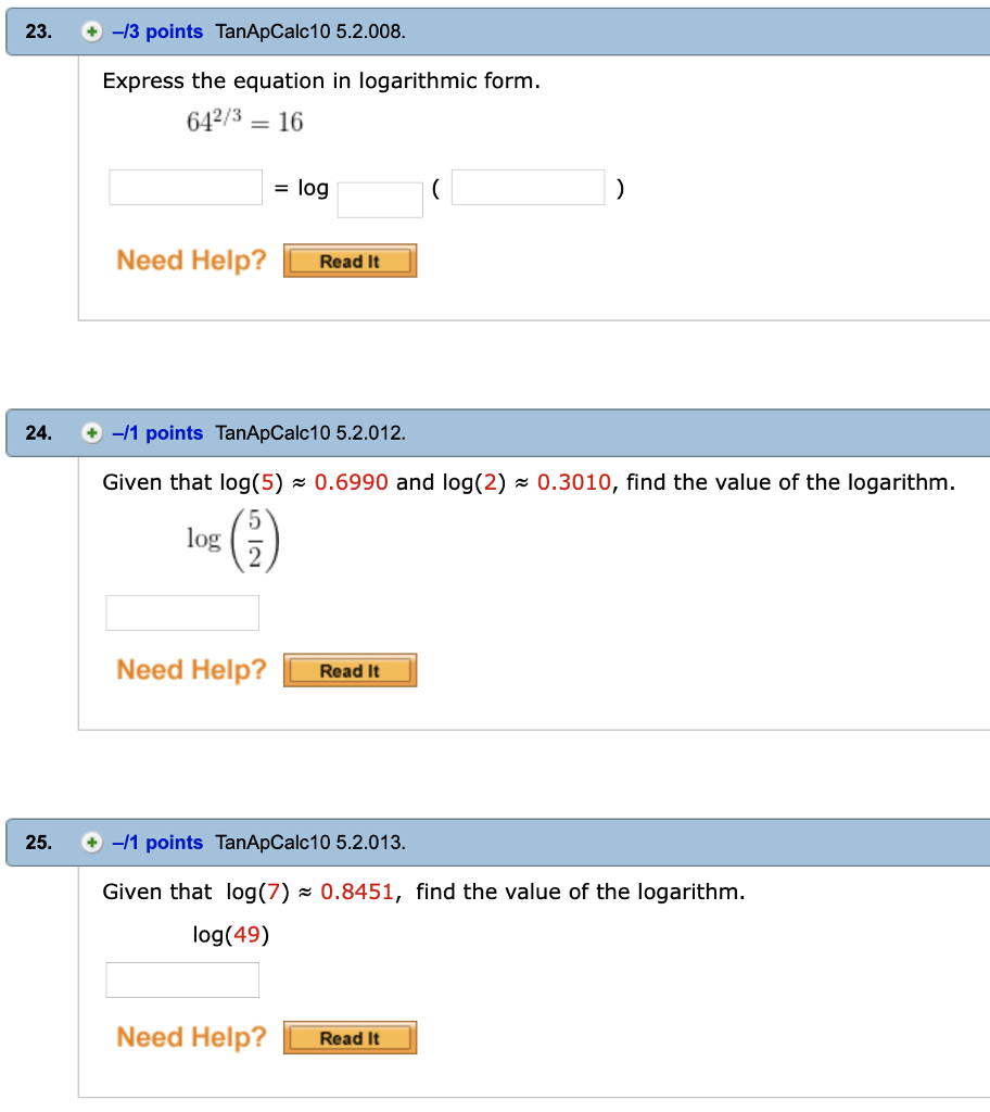 Solved 20. -/1 points TanApCalc10 5.2.002.MI Express the | Chegg.com