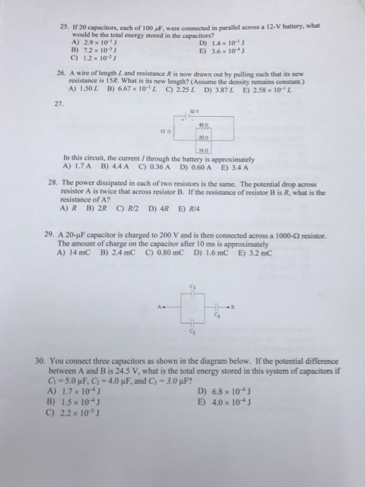 Solved If Capacitors Each Of 100 Mu F Were Connected Chegg Com