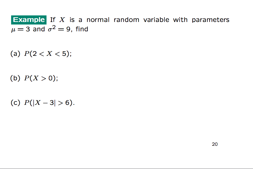 Solved Example Ek Viaј If X Is A Normal Random Variable W Chegg Com