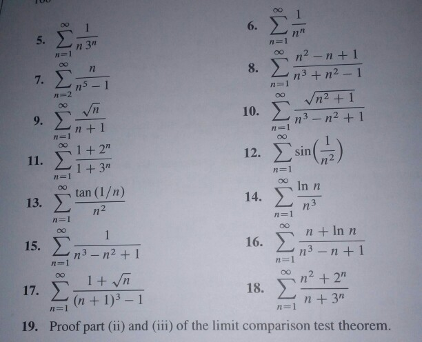 Solved Exercise 7 2 In Questions 1 16 Determine The Seri Chegg Com