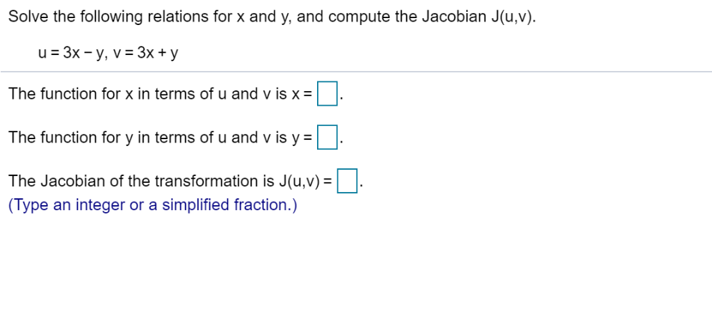 Solved Solve The Following Relations For X And Y And Co Chegg Com